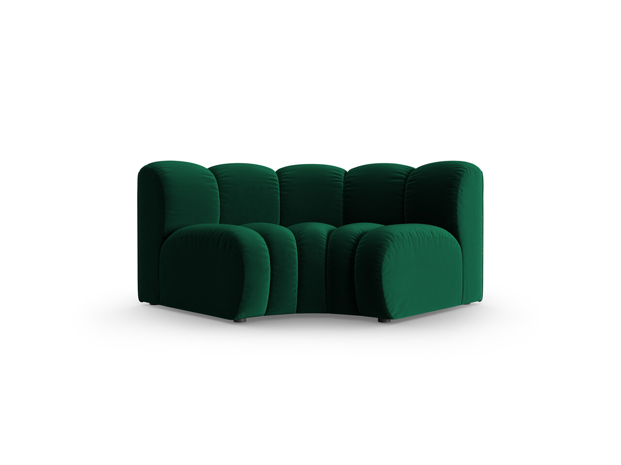 Modul pentru canapea, 1 loc, Lupine-44, Micadoni Home, 185x95x70 cm, catifea, verde bottle - imagine 6